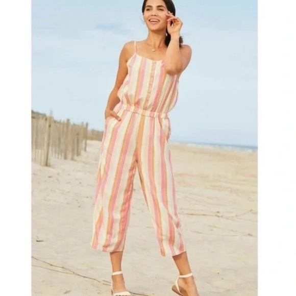 Matilda Jane Striped Jumpsuit Summer Romper NWT Size M - Picture 1 of 7